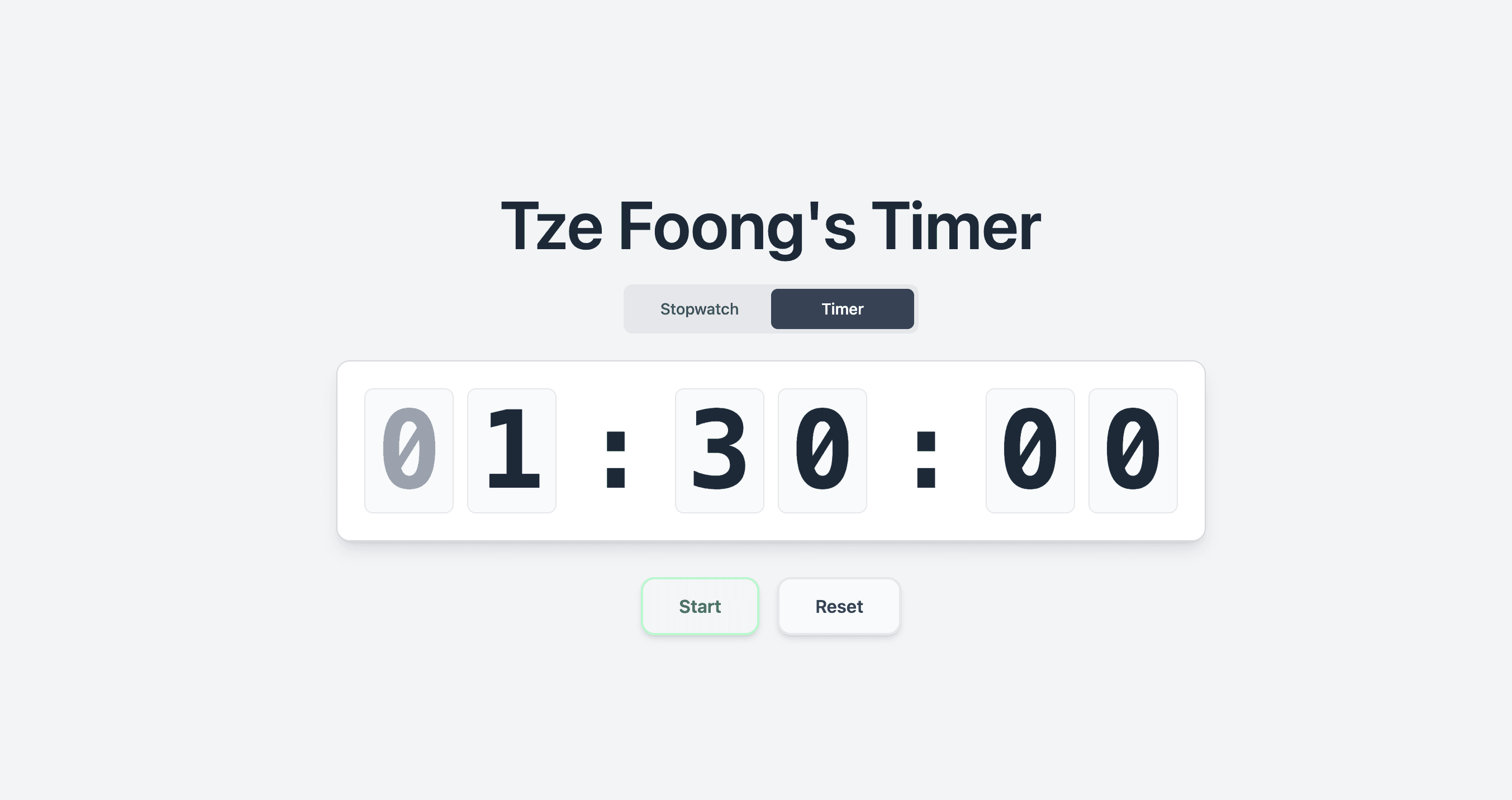 Tze Foong's Timer